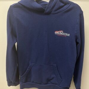 Crown & Ivy Navy Hoodie with Christmas Embroidery size 7
